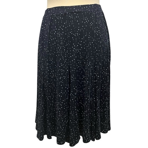 Chico’s Additions 3 Piece Slinky Navy Blue Dot Tank Skirt & Tie Waist Jacket 4/6 - Picture 10 of 16